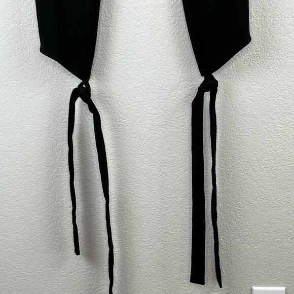 BCBGeneration Black Balletcore Tie Ankle Leggings XXS Ponte Crop Coquette - Picture 8 of 14